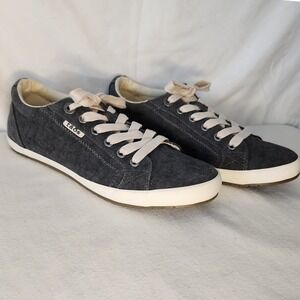 Taos Star Canvas Sneakers Women's US 8 Gray Casual Lace Up Comfort Shoes